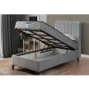 Pat Carla, gri - 90x200 cm, design modern, capitonare premium, spatiu depozitare picture - 2