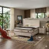 Pat + Saltea Gratis Petek, crem - 160x200 cm, catifea premium picture - 1