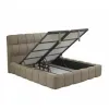Pat +Saltea gratis Bubblebed, bej - 180/200 cm , cu somiera rabatabila, lada de depozitare si tesatura premium picture - 4