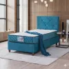 Pat Yakut, albastru - 100x200 cm, design modern, capitonare premium, spatiu depozitare picture - 1