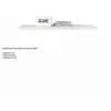 Poliță Idento, design compact, PAL și MDF, 94,5x25x3,5 cm, alb alpin picture - 1