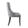 Scaun tapițat Mira MC, picioare din lemn negru, design elegant cu nasturi, șezut ergonomic, tapițerie premium, personalizabil picture - 7