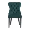 Scaun tapițat Mira MC, picioare din lemn negru, design elegant cu nasturi, șezut ergonomic, tapițerie premium, personalizabil picture - 1