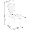 Scaun Velo, design ergonomic, plastic și metal, 44x53x96 cm, alb picture - 8