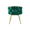 Set 2 Scaune living tapițat COZY, catifea verde picioare metalice aurii picture - 6