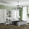 Dormitor Idento, Set Mobilier Clasic, PAL și MDF, 160x200 cm, Alb Alpin picture - 1