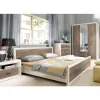 Set Dormitor Koen II, mobilier modular complet, pat 160x200 cm, dulap 4 uși, comodă și noptiere, MDF + PAL, Pin Arizona/Stejar Nava picture - 2