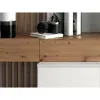 Set mobilă living Rebeca Plus cu riflaj, 250x43x200 cm, PAL 16 mm, stejar alb, stil modern picture - 3