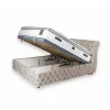 Set Pat Chester + Saltea Raysa Premium, culoare personalizabila - 160x200 cm, ladă depozitare, somieră metalică fixă, tapițerie catifea baby face picture - 7