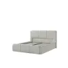 Set pat + Saltea Gratis tapițat Torra 160x200 cm crem cu somieră rabatabilă si  ladă depozitare picture - 4