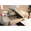 Set pat + Saltea Gratis ,tapițat Tosco 200x200 cm crem cu somieră rabatabilă si ladă depozitare picture - 10