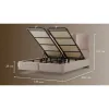 Set pat +Saltea Gratis  tapițat Paco 160x200 cm bej Erato 03 cu somieră rabatabilă, ladă depozitare picture - 2