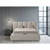 Set pat+ Saltea Gratis  tapițat Zyren 160x200 cm crem cu somieră rabatabilă, ladă depozitare picture - 1