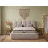 Set pat+ Saltea Gratis  tapițat Zyren 200x200 cm crem cu somieră rabatabilă, ladă depozitare picture - 1