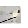 Set pat+Saltea Gratis tapițat Orina 160x200 cm crem Erato 01 cu somieră rabatabilă si  ladă depozitare picture - 5
