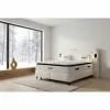Set pat+Saltea Gratis tapițat Orina 160x200 cm crem Erato 01 cu somieră rabatabilă si  ladă depozitare picture - 1