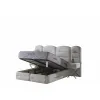 Set pat+Saltea Gratis tapițat Vizyon XXL  160x200 cm crem cu somieră rabatabilă, ladă depozitare picture - 5