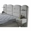 Set pat+Saltea Gratis tapițat Vizyon XXL  180x200 cm crem cu somieră rabatabilă, ladă depozitare picture - 3