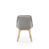 Scaun Toledo 2, design modern, stofă + cadru metalic, 51x55x82 cm, gri / stejar picture - 4