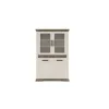 Vitrină Marsel REG2D2W, 2 uși pline și 2 vitrate, MDF și PAL, 120x117x45 cm, alb frasin picture - 1