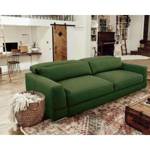 Canapea extensibilă Salia, 3 locuri, ladă depozitare, structură lemn masiv + PAL, 246x120x72 cm, personalizabil