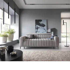 Canapea extensibila GANDI 120 - 187X102X95 cm, stofa catifelata, gama Premium, cu tetiere reglabile