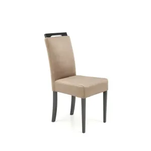 Scaun Clarion 2 tapițat, spătar înalt, cadru solid, 42x58x97 cm, bej