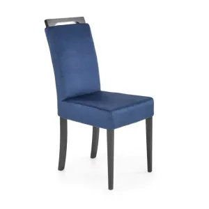 Scaun Clarion 2 tapițat, spătar înalt, cadru solid, 42x58x97 cm, albastru