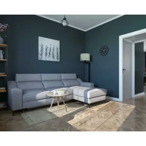 Coltar extensibil Malibu, design modern, tapițerie premium, 145/162/73 cm, culoare personalizată