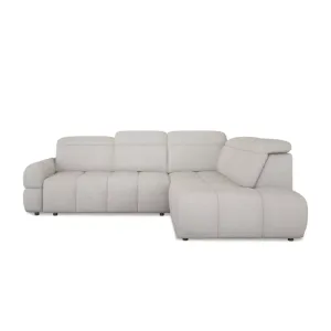 Coltar extensibil Mateo L, 270 X 223 X 45 cm, cu lada depozitare si tetiere reglabile