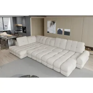 Coltar extensibil TOLLO XL, 400X217X105 cm,  sezlong stanga, stofa catifelata, cu lada depozitare si reglaj electric