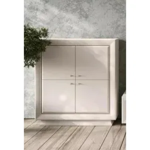 Comoda Largo KOM 4D cu trei dulapuri 106.5x38x114 cm h culoare cashmire