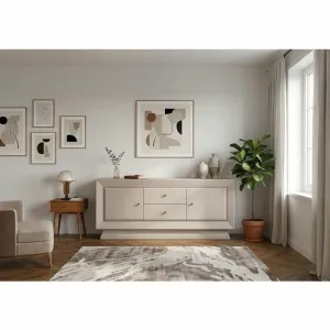 Comoda Largo RTV2D2S cu doua dulapuri si doua sertare 151,5x38x55 cm h culoare cashmire