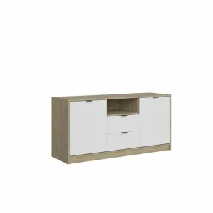Comodă NEPON KOM2D2S, 2 Uși și 2 Sertare, Design Modern 118 cm