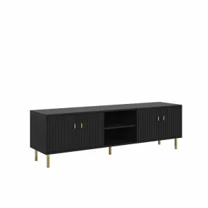 Comodă TV PIANO RTV4D, Suport Multimedia Extra-Lung cu 4 Uși