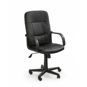 Scaun Denzel birou cu mecanism TILT și roți cauciucate, pânză, 58x60x100-110 cm, negru