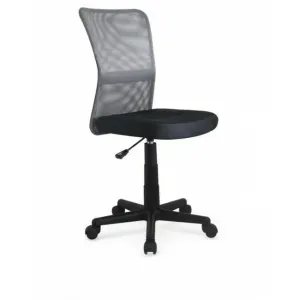 Scaun Dingo, design modern cu spătar curbat, structură metalică, 41x56x86 cm, gri/negru