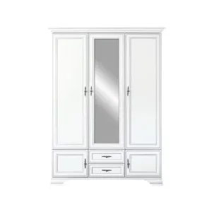 Dulap Idento SZF5D2S, 5 uși, 2 sertare, MDF și PAL laminat, 159.5x61x225 cm, alb alpin