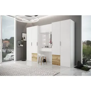 Dulap Latina cu compartimentare spațioasă, PAL melaminat și design elegant, 300x61x217 cm, alb