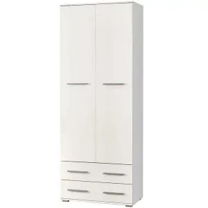 Dulap Lima REG2, organizare eficientă, PAL laminat lucios, 77x40x200 cm, alb