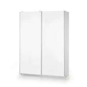 Dulap Lima S1, compartimentare eficientă, PAL laminat lucios, 153x58x205 cm, alb