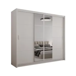 Dulap Porto 2, design modern, uși glisante, feronerie HAFELE, spațiu generos de depozitare, 250x61x215 cm, casmir