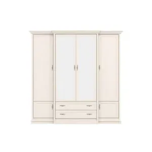 Dulap Sonata NEW Cashmir 4D2S, design clasic, spațiu depozitare generos, cadru MDF, PAL laminat, 227x225x66 cm