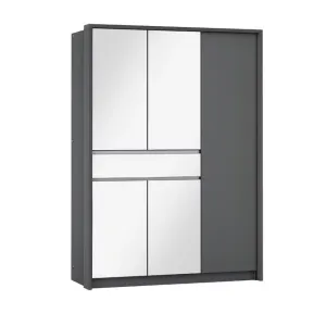 Dulap Split Grafit cu design modern și carcasă din PAL, 157x65x217 cm, grafit