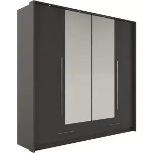 Dulap Toledo cu design minimalist și structură solidă din PAL, 210x65x217 cm, grafit