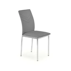 Scaun K137, tapițat cu burete și spătar ergonomic, material textil, 43x49x92 cm, gri