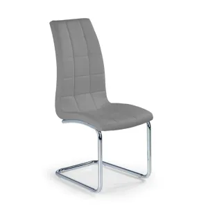 Scaun K147, design clasic și confort sporit, material textil, 42x55x101 cm, gri