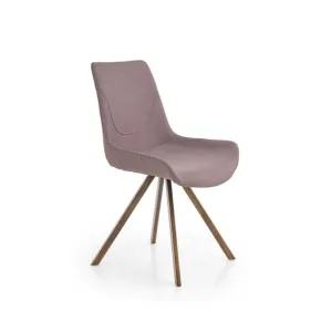 Scaun K290, design modern și spătar ergonomic, material textil, 56x59x86 cm, gri / bronz