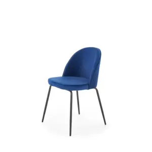 Scaun K314, stil minimalist și confort sporit, material textil, 49x50x80 cm, albastru