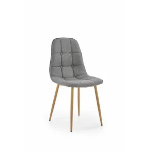 Scaun K316, șezut moale și formă modernă, material textil, 44x56x87 cm, gri